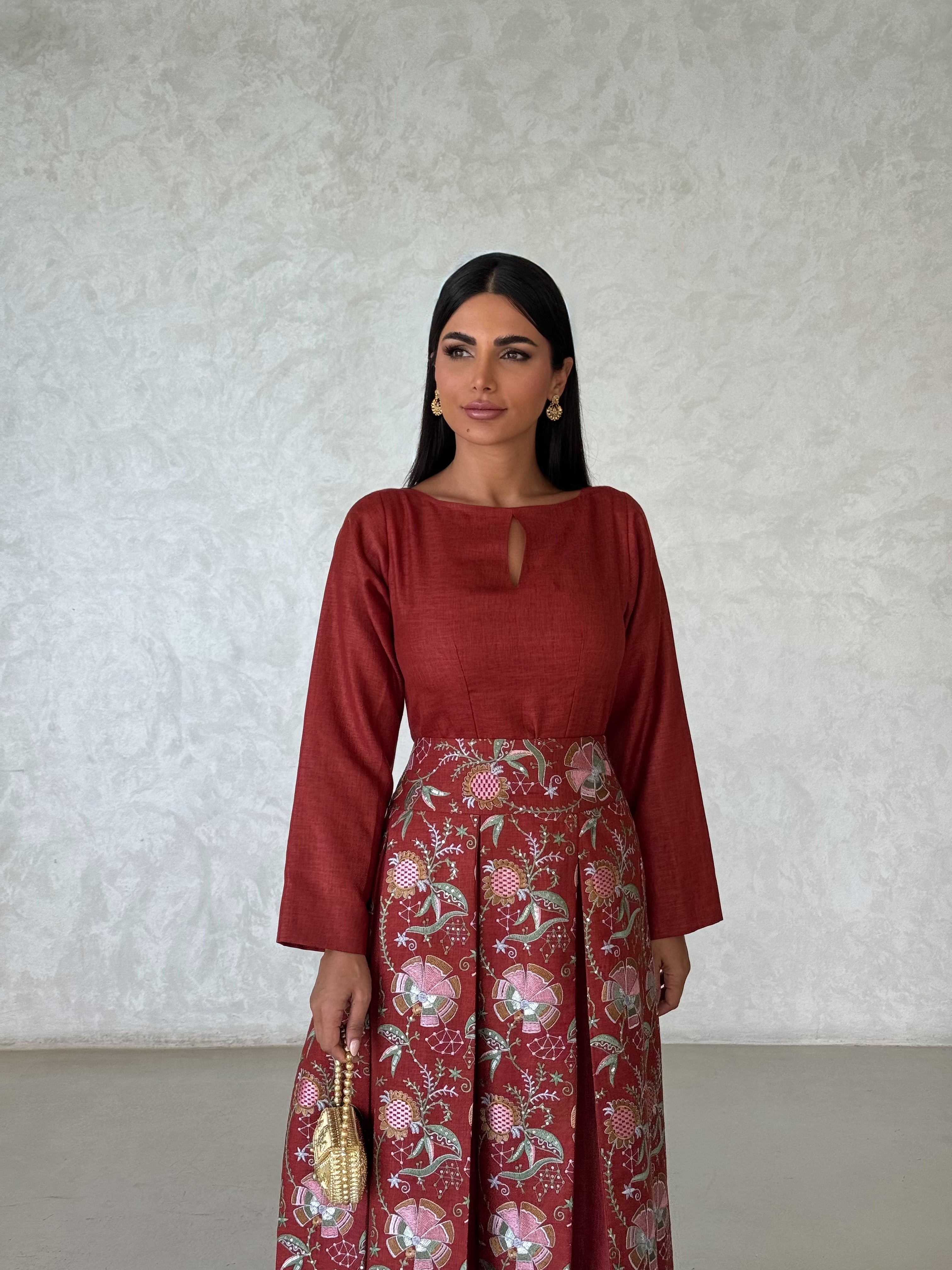 Talia in Burnt Red