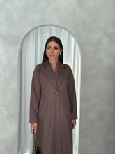 Suede blazer in Brown