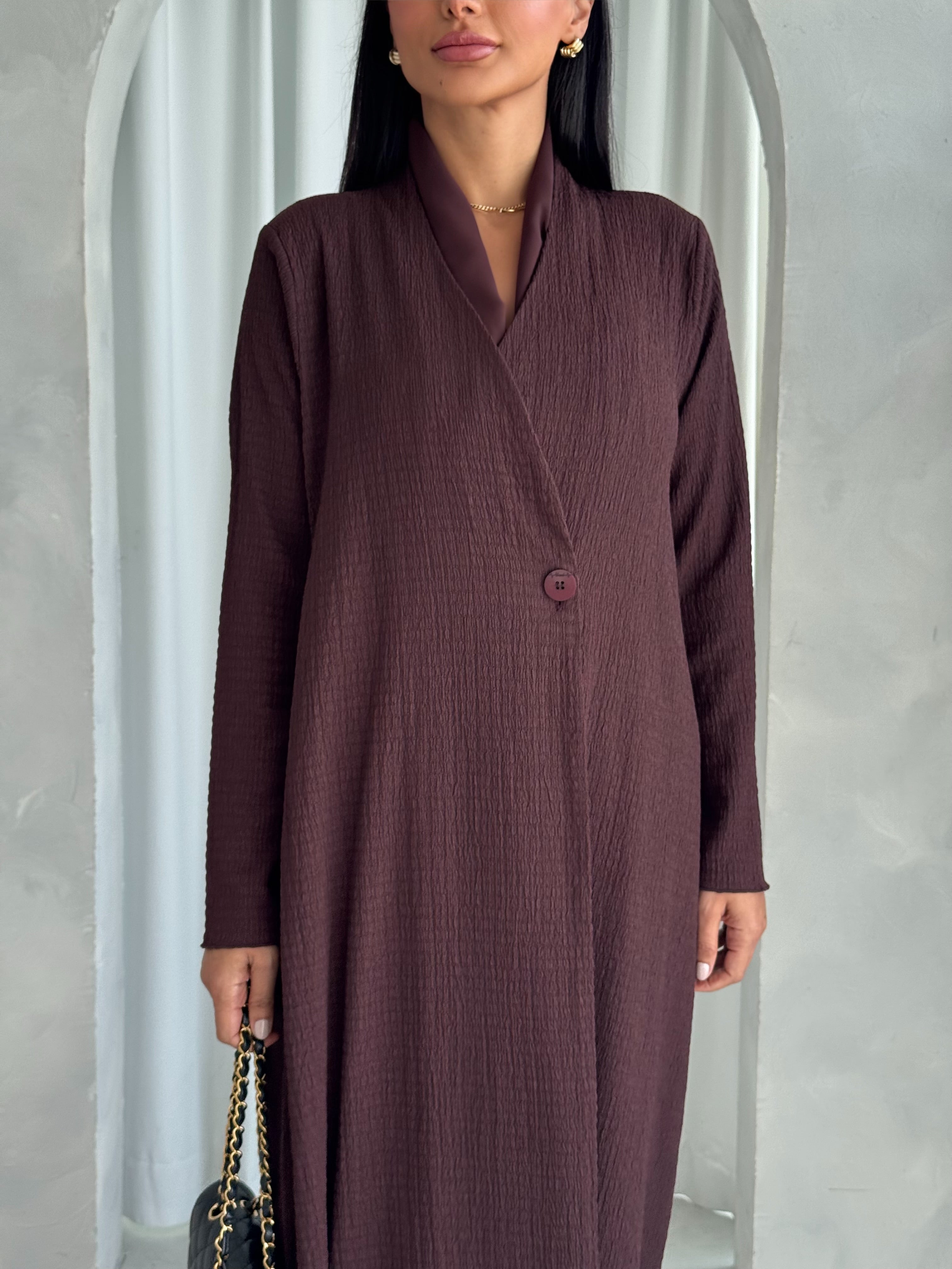Huda in Plum Brown