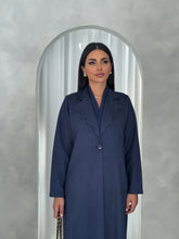 Suede blazer in Navy