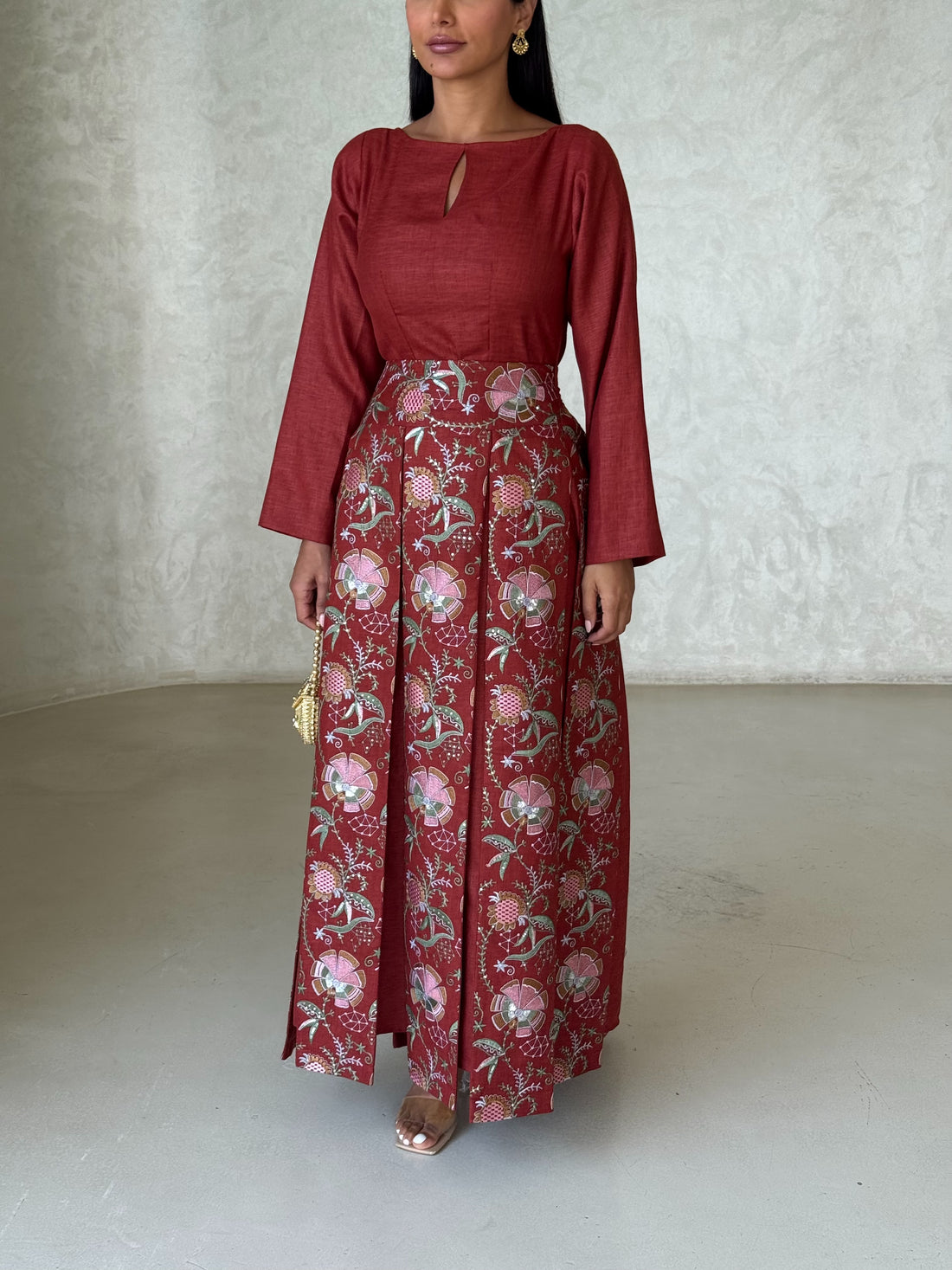 Talia in Burnt Red