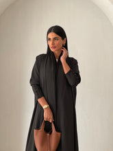 Buttoned Sleeve Abaya Black