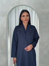 Suede blazer in Navy