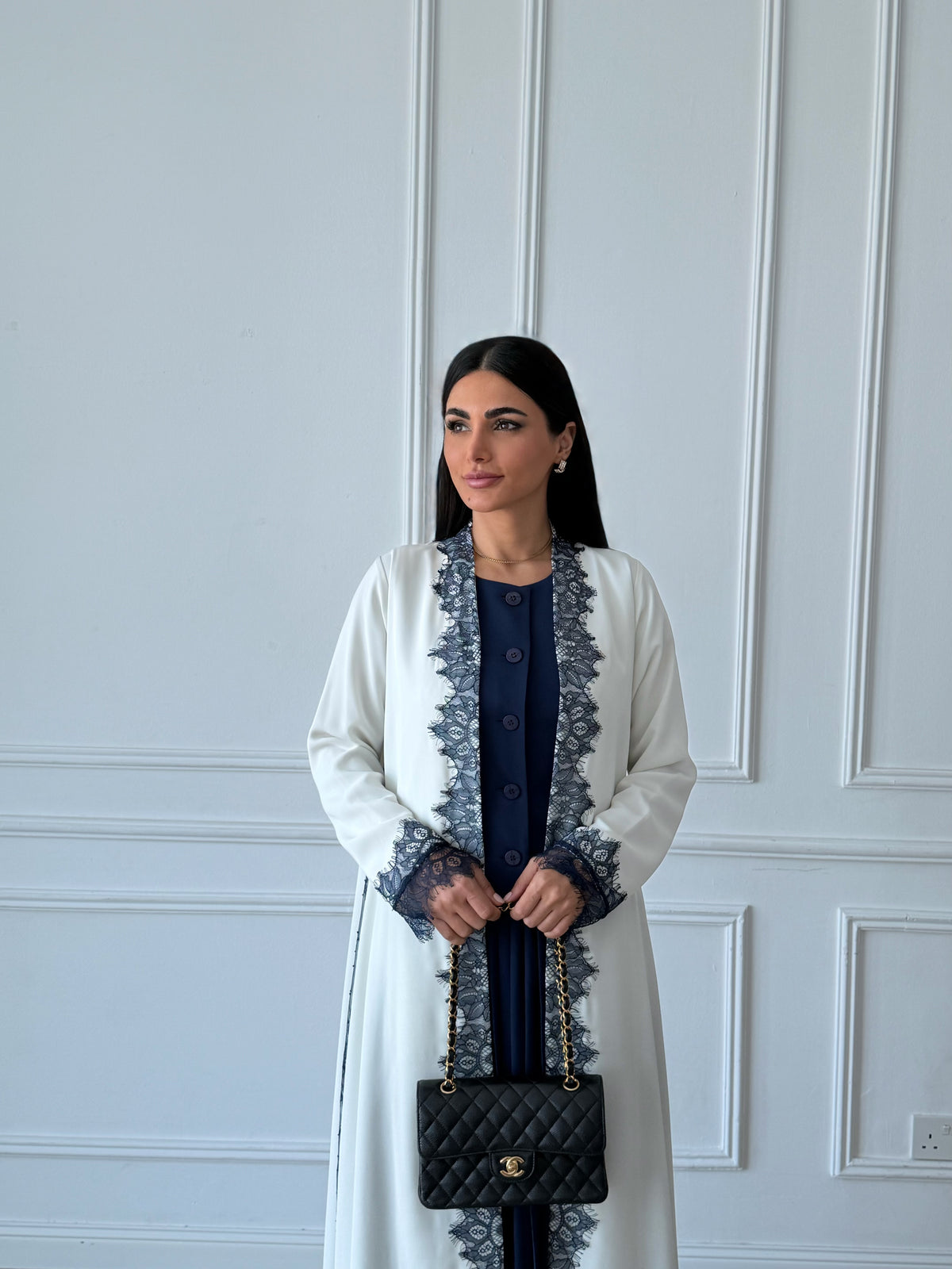 Rahaf in Cream-Navy