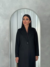 Suede blazer in Black