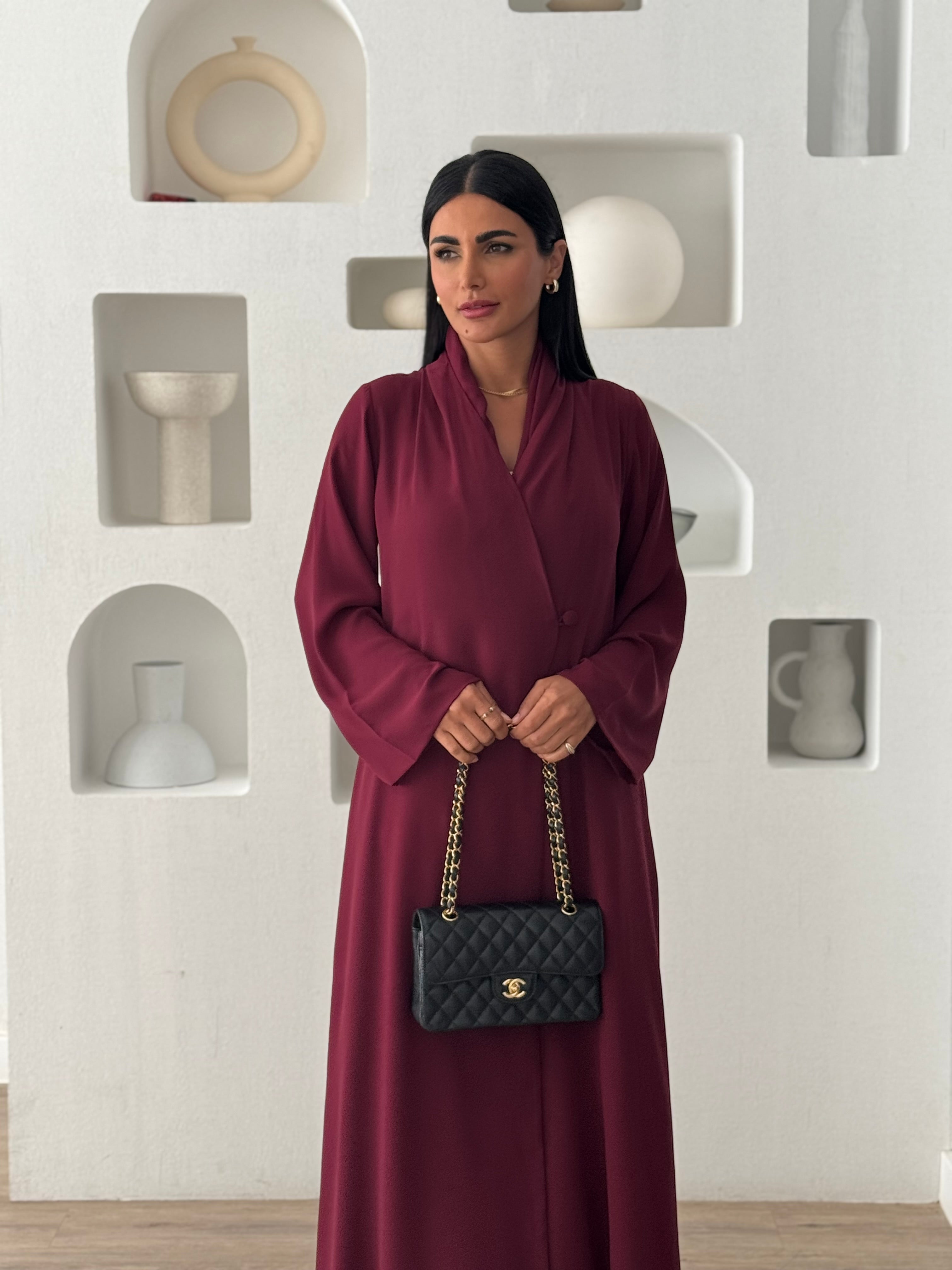 Manal in Maroon