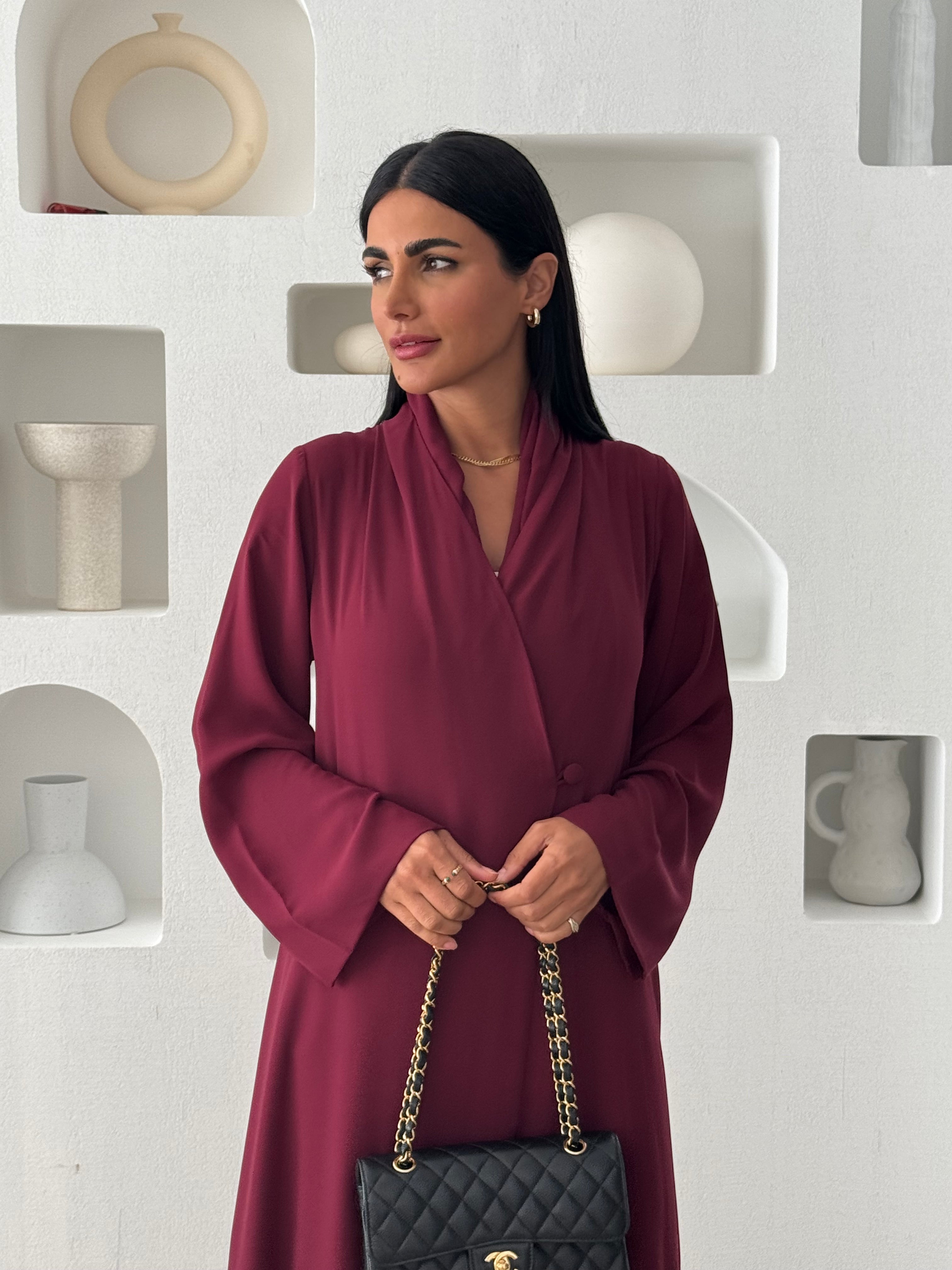 Manal in Maroon