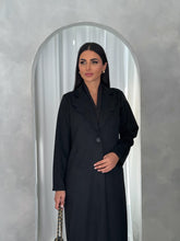 Suede blazer in Black