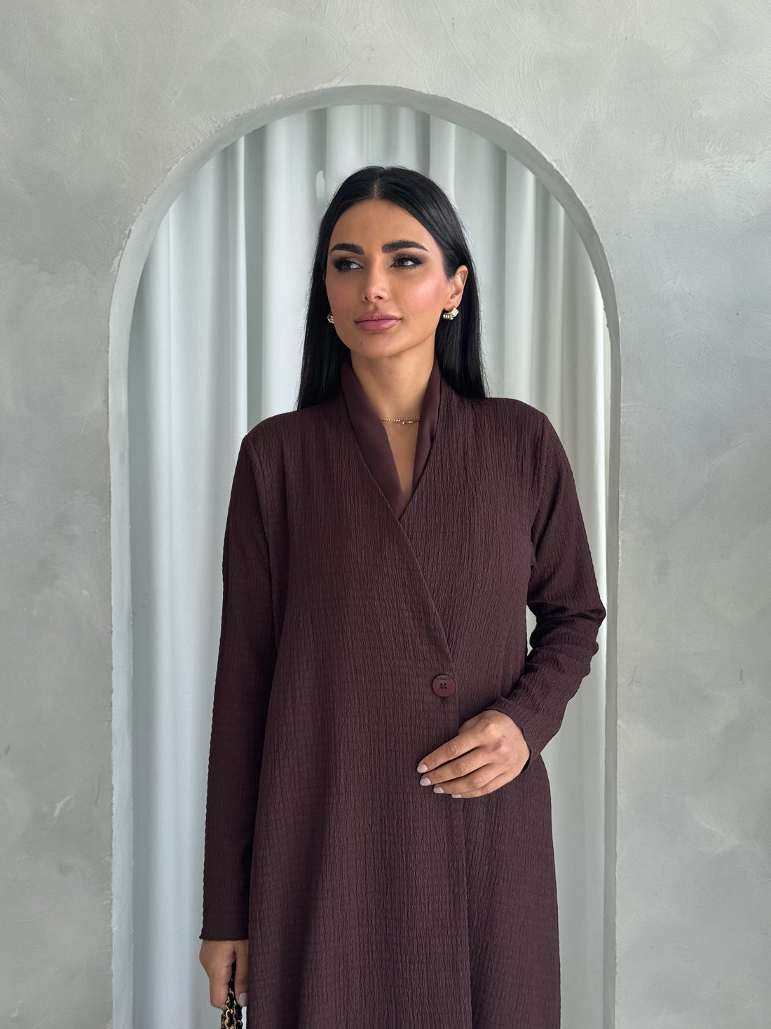 Huda in Plum Brown