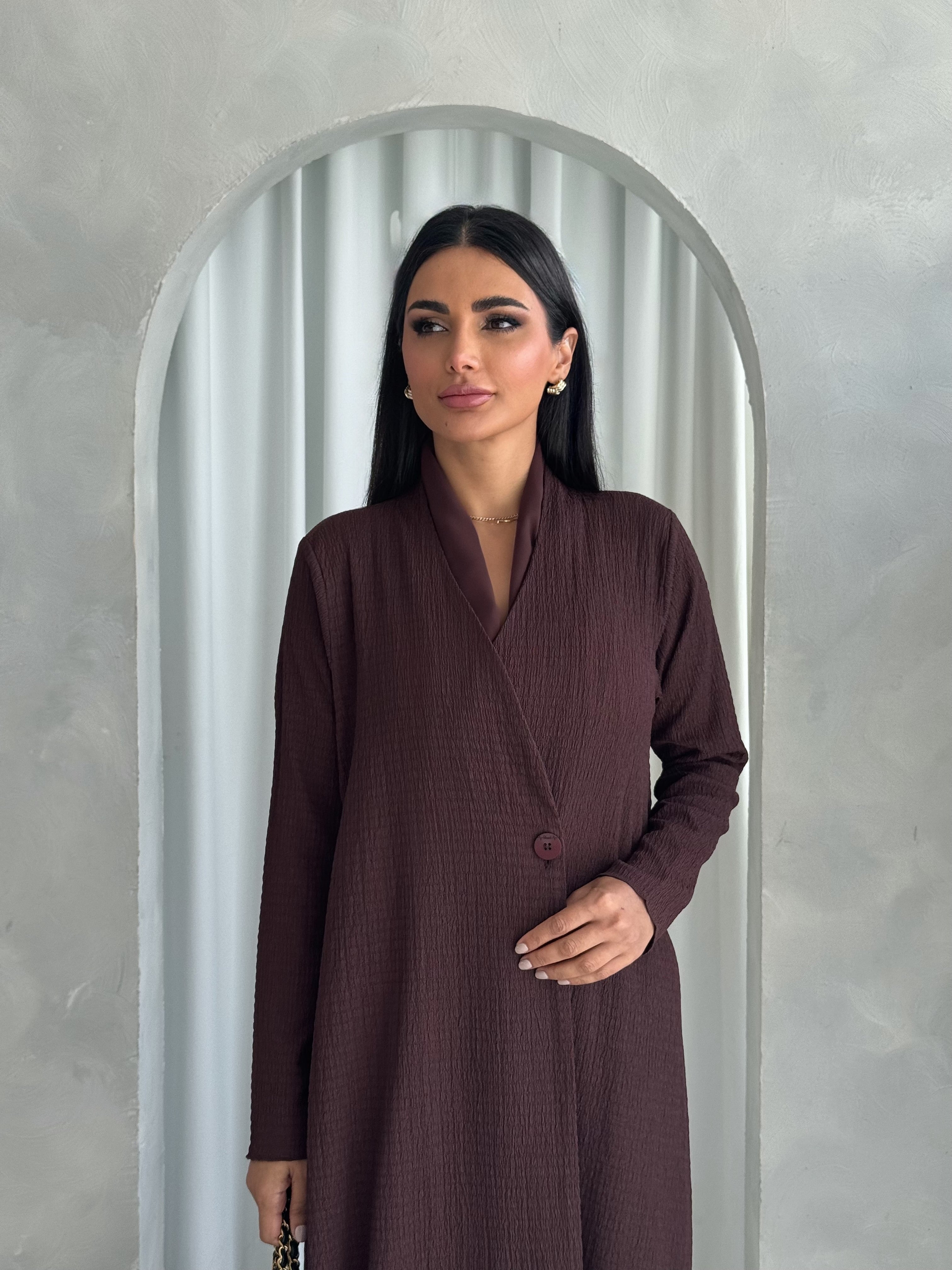 Huda in Plum Brown