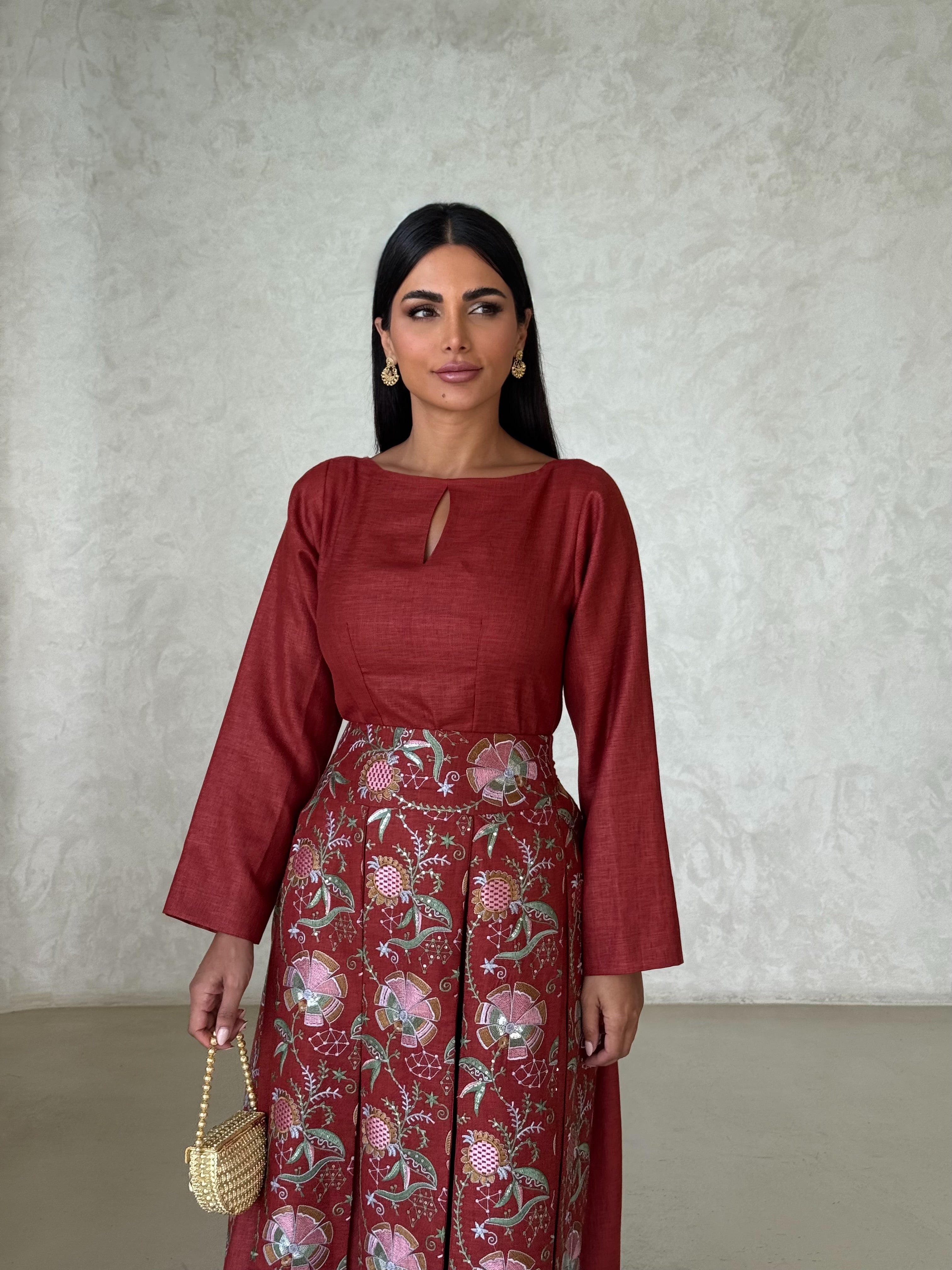 Talia in Burnt Red