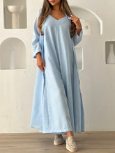 Linen Jumpsuit Set Blue