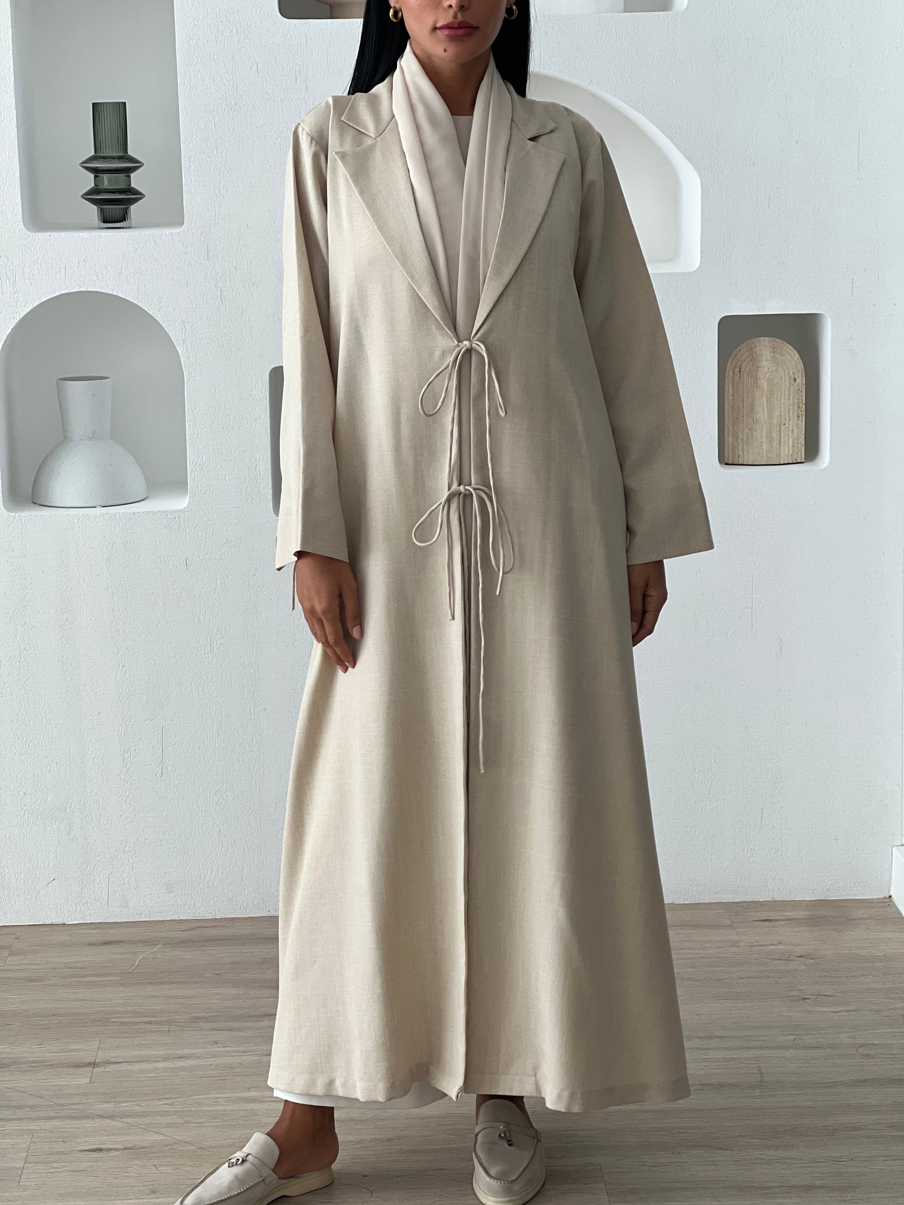 Linen Abaya Beige