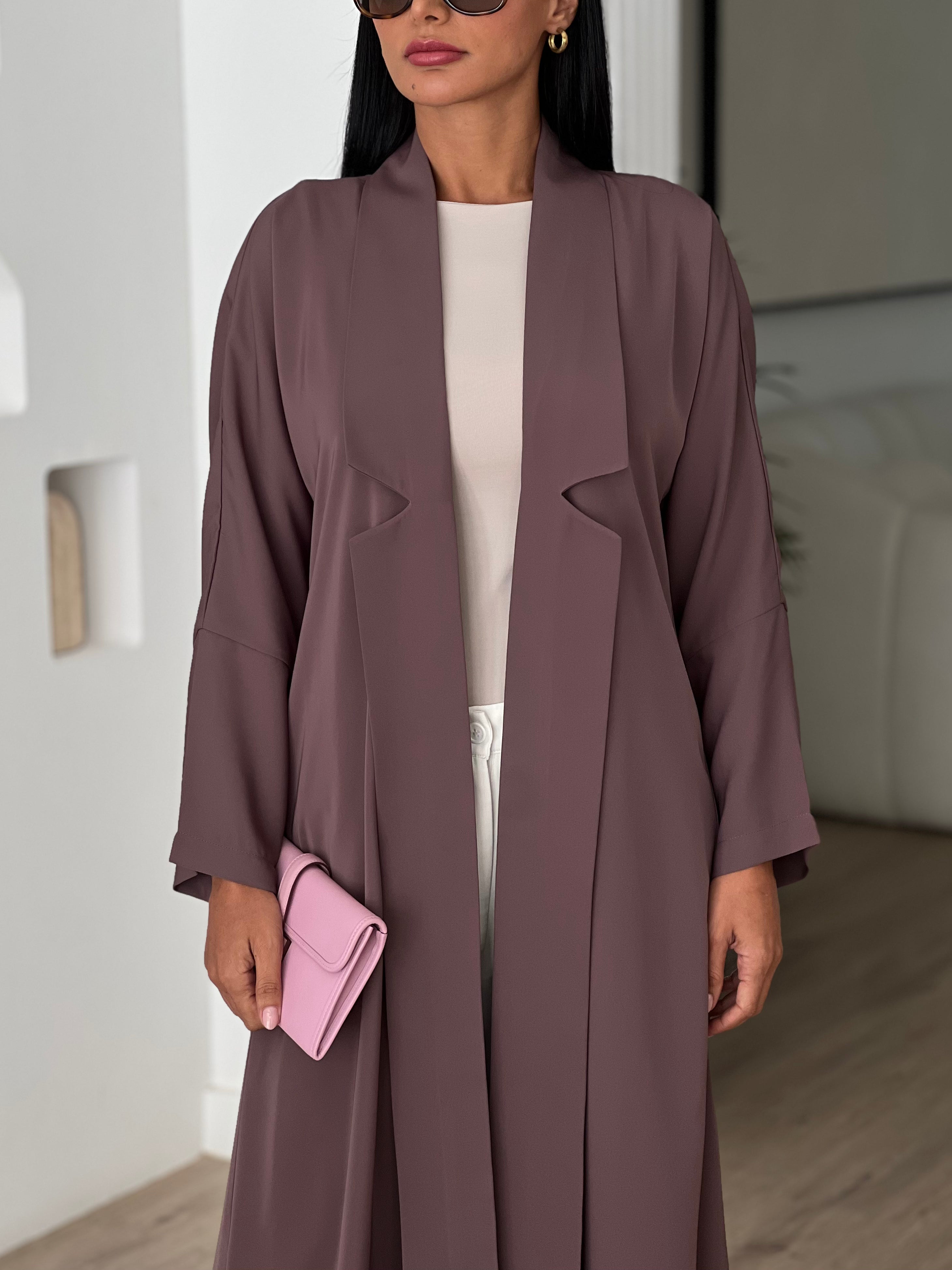 Sleek Abaya in Brown