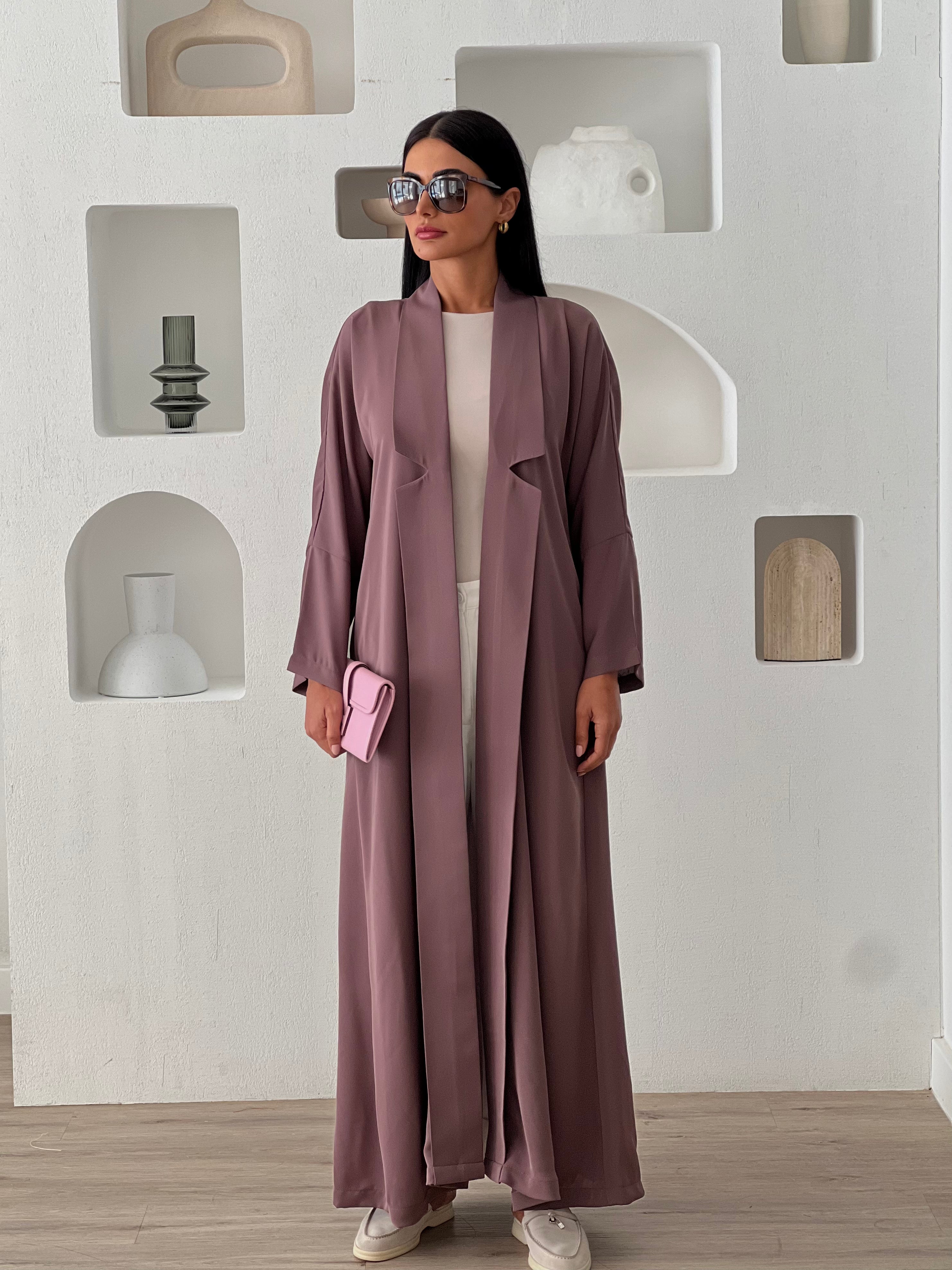 Sleek Abaya in Brown