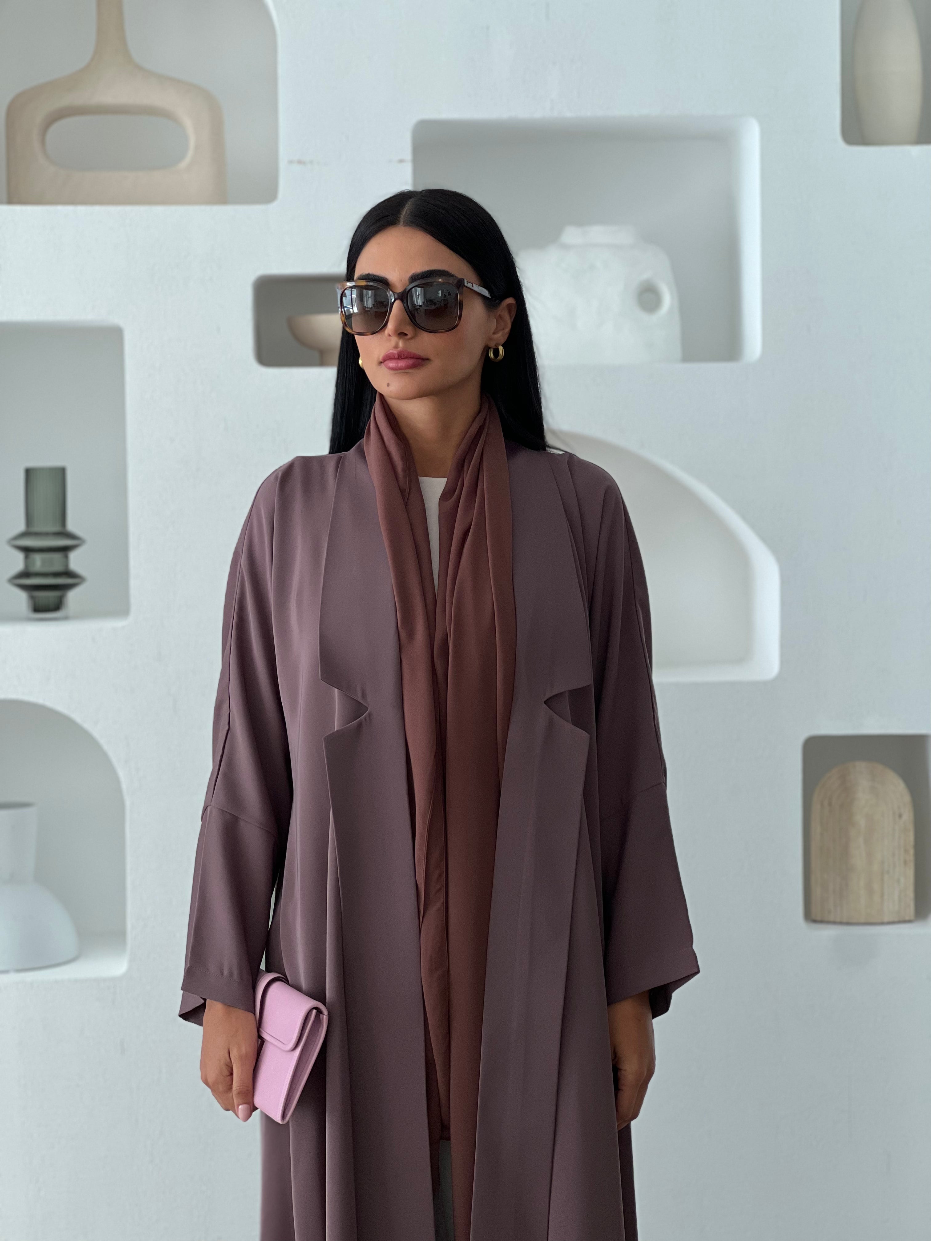 Sleek Abaya in Brown