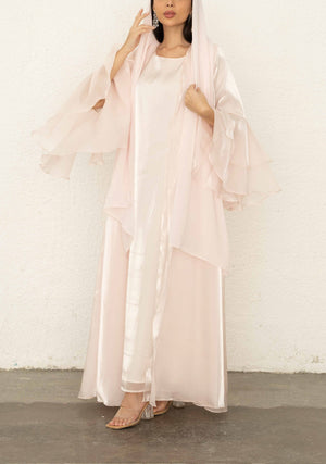 Open image in slideshow, Ruffle Abaya Pearl
