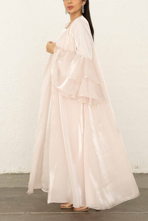 Open image in slideshow, Ruffle Abaya Pearl
