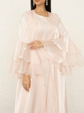 Ruffle Abaya Pearl