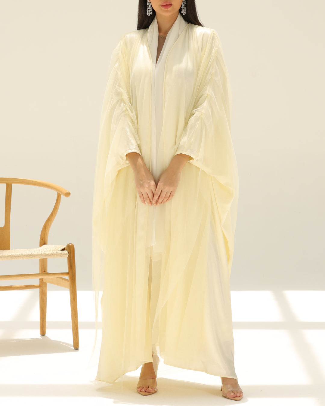 Cream Pearl Abaya