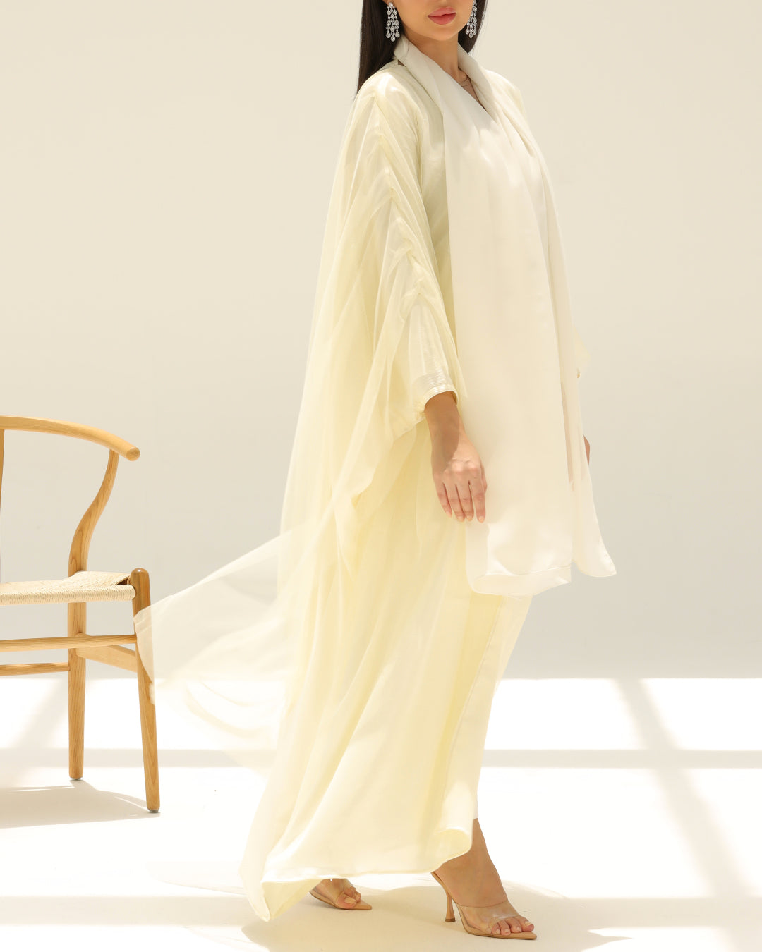 Cream Pearl Abaya