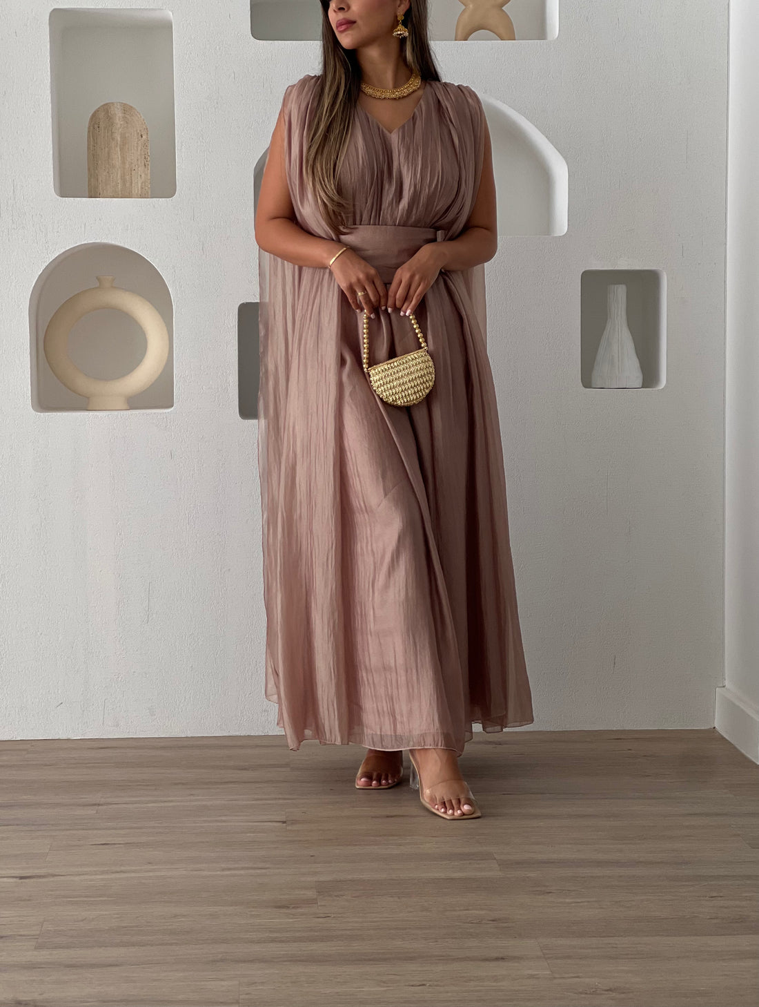 Maia Dress - Rose Gold