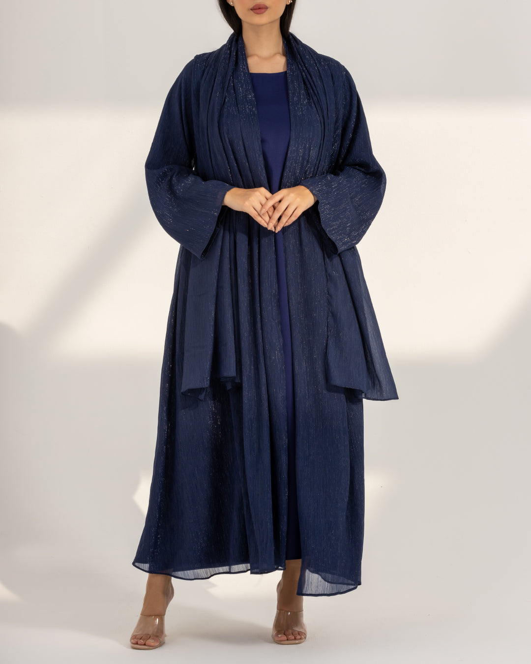 Metallic Navy Abaya Set