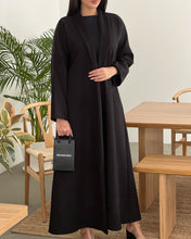 Wool Coat Abaya Black