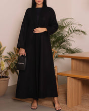 Wool Coat Abaya Black