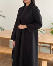 Wool Coat Abaya Black